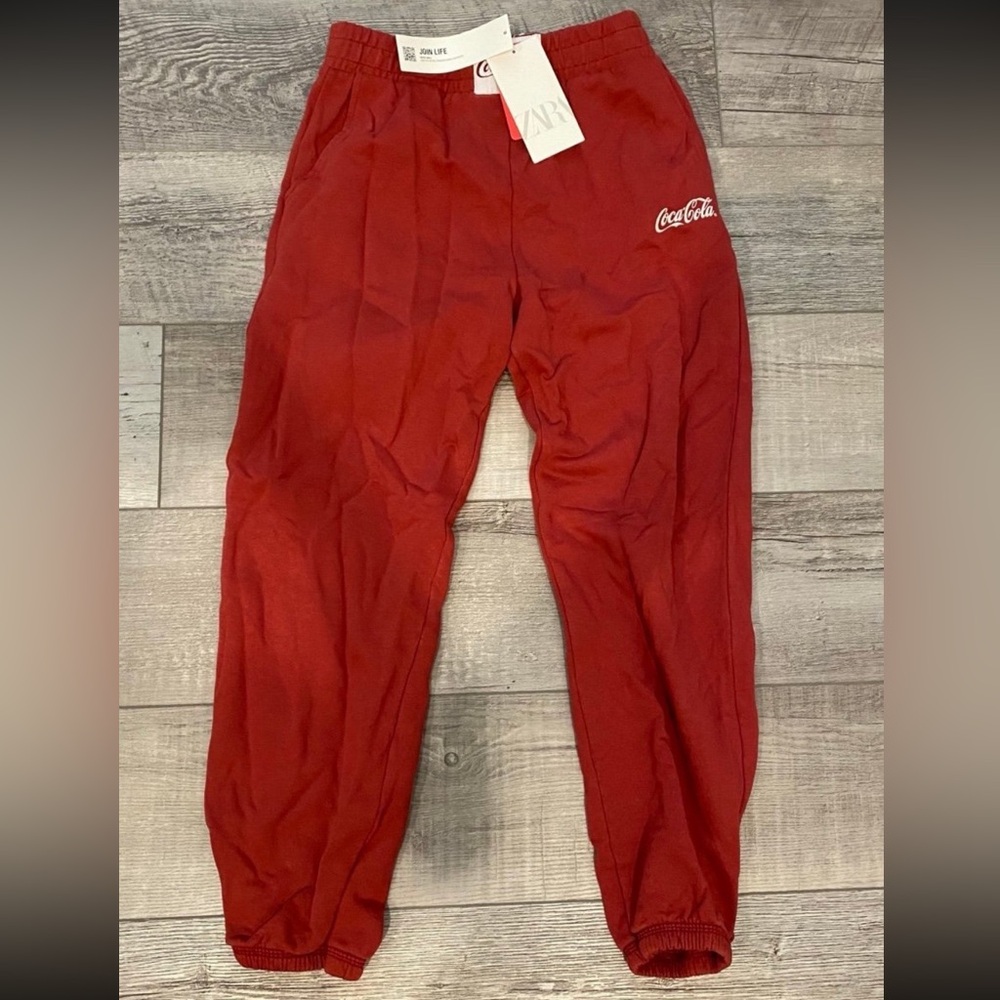 Zara Coca Cola sweat pant size S NWT